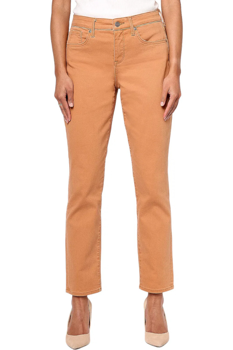 NYDJ Women's Margot Girlfriend Jeans Rust Brown - Petites